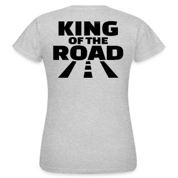 King of the Road Black - Women's T-Shirt - heather grey - Back - AI Model Female 172 dark (172cm)