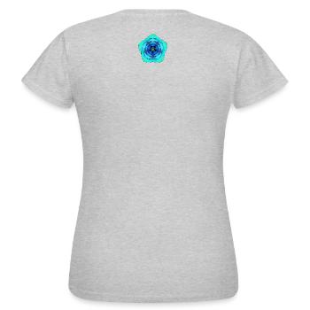 Goldener Schnitt Spiralblume 5x - Frauen T-Shirt - Grau meliert - Hinten - AI Model Female 172 dark (172cm)