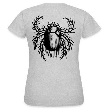 mite - T-shirt Femme - gris chiné - Dos - AI Model Female 172 dark (172cm)