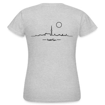 Berlin - T-shirt Femme - gris chiné - Dos - AI Model Female 172 dark (172cm)