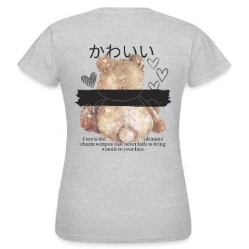 Conception de bandes dessinées en peluche - T-shirt Femme - gris chiné - Dos - AI Model Female 172 dark (172cm)