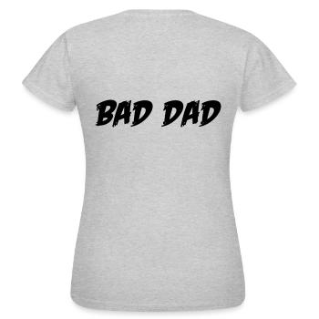 Mauvais papa - T-shirt Femme - gris chiné - Dos - AI Model Female 172 dark (172cm)