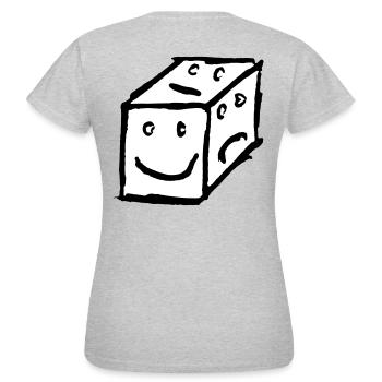 cube - Women's T-Shirt - heather grey - Back - AI Model Female 172 dark (172cm)
