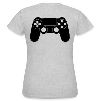 Gamepad - Frauen T-Shirt - Grau meliert - Hinten - AI Model Female 172 dark (172cm)