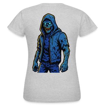 Urban Decay – Future Zombie Warrior - Women's T-Shirt - heather grey - Back - AI Model Female 172 dark (172cm)
