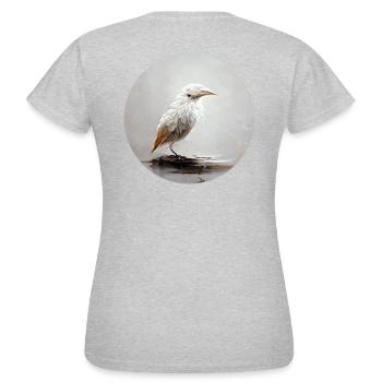Oiseau de brouillard - T-shirt Femme - gris chiné - Dos - AI Model Female 172 dark (172cm)