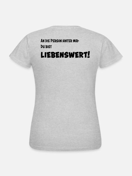 Liebenswert - Frauen T-Shirt - Grau meliert