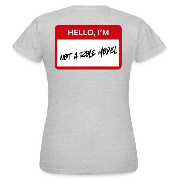 No Role Model - Women's T-Shirt - heather grey - Back - AI Model Female 172 dark (172cm)