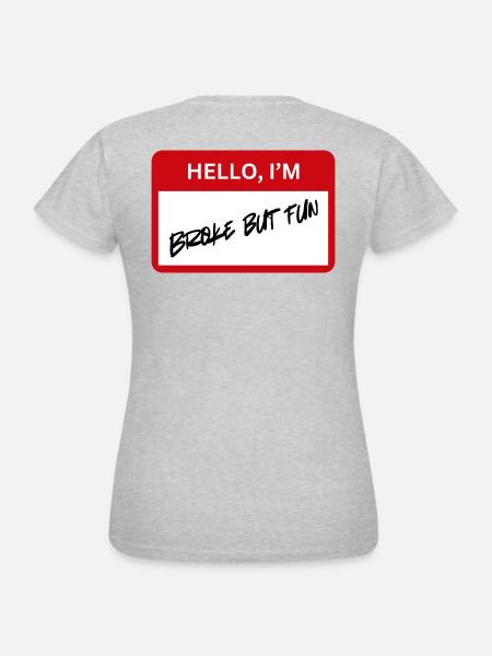 Fauché mais amusant - T-shirt Femme - gris chiné