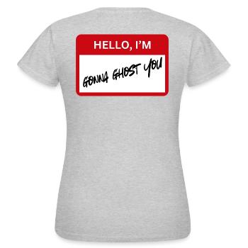 Fantôme - IRONIQUE - T-shirt Femme - gris chiné - Dos - AI Model Female 172 dark (172cm)