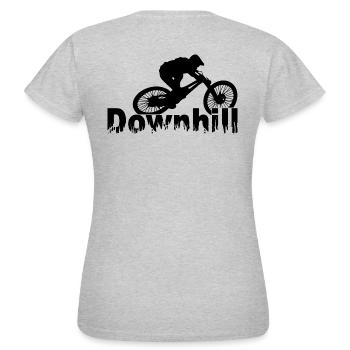 Downhill - Women's T-Shirt - heather grey - Back - AI Model Female 172 dark (172cm)