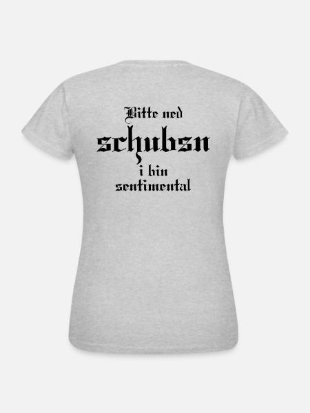 Schubs mi ned - Frauen T-Shirt - Grau meliert