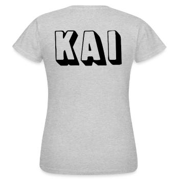 Name - Kai - Women's T-Shirt - heather grey - Back - AI Model Female 172 dark (172cm)