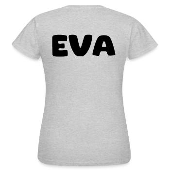 Nom - Eva - T-shirt Femme - gris chiné - Dos - AI Model Female 172 dark (172cm)