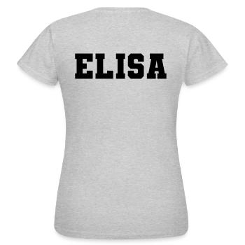Nom - Elisa - T-shirt Femme - gris chiné - Dos - AI Model Female 172 dark (172cm)