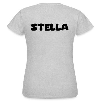 Name - Stella - Women's T-Shirt - heather grey - Back - AI Model Female 172 dark (172cm)