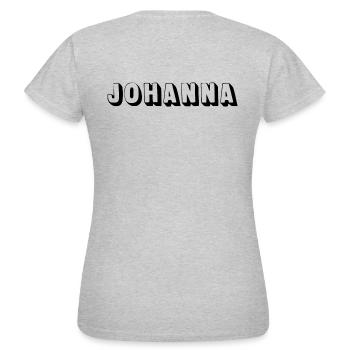 Nom - Johanna - T-shirt Femme - gris chiné - Dos - AI Model Female 172 dark (172cm)