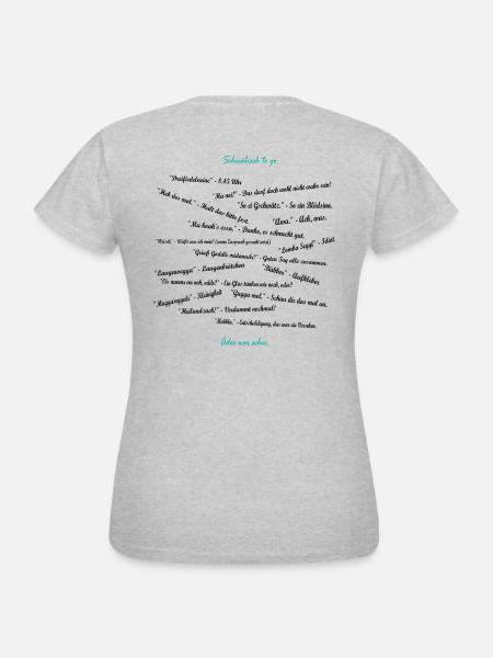Schwäbische Sprüche - Schwäbisch Hochdeutsch To Go - Frauen T-Shirt - Grau meliert