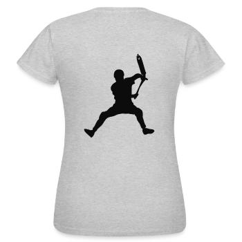 Front bri 1 - Frauen T-Shirt - Grau meliert - Hinten - AI Model Female 172 dark (172cm)