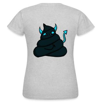 Teufel-Haufen-blau - Frauen T-Shirt - Grau meliert - Hinten - AI Model Female 172 dark (172cm)