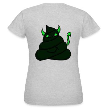 Teufel-Haufen-grün - Frauen T-Shirt - Grau meliert - Hinten - AI Model Female 172 dark (172cm)