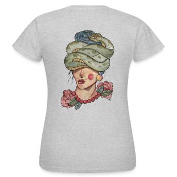 Medusa - Women's T-Shirt - heather grey - Back - AI Model Female 172 dark (172cm)