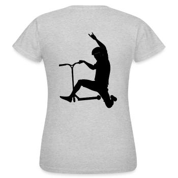 Rock - T-shirt Femme - gris chiné - Dos - AI Model Female 172 dark (172cm)