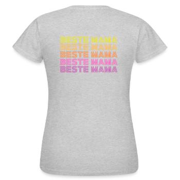 Beste Mama - Frauen T-Shirt - Grau meliert - Hinten - AI Model Female 172 dark (172cm)
