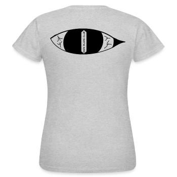 Auge - Frauen T-Shirt - Grau meliert - Hinten - AI Model Female 172 dark (172cm)