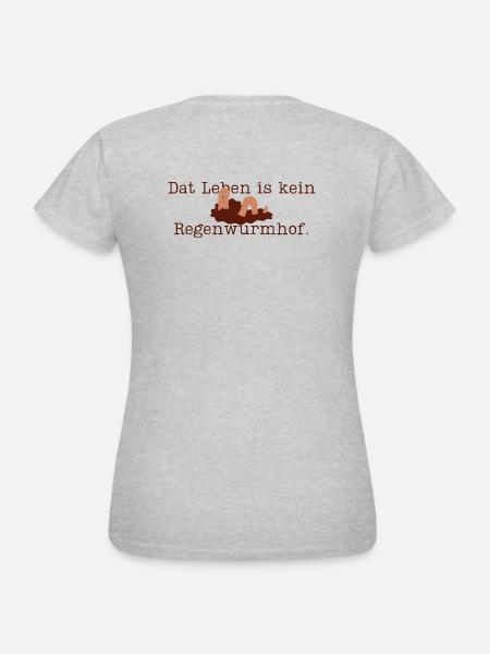 Regenwurmhof - Frauen T-Shirt - Grau meliert