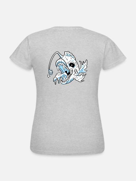 Anglerfisch - Frauen T-Shirt - Grau meliert