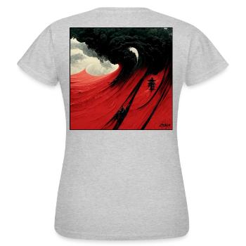 red sky - T-shirt Femme - gris chiné - Dos - AI Model Female 172 dark (172cm)