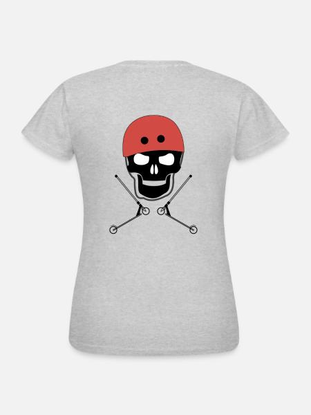 Schädel 2 - Frauen T-Shirt - Grau meliert