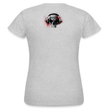 SKULL ART 2022 3 - T-shirt Femme - gris chiné - Dos - AI Model Female 172 dark (172cm)