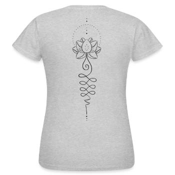 Lotus blossom ornament - Women's T-Shirt - heather grey - Back - AI Model Female 172 dark (172cm)
