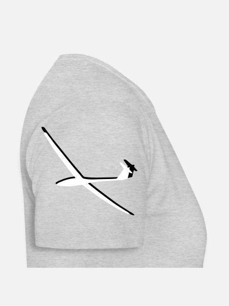 Pilote de pilote de planeur de planeur de planeur - T-shirt Femme - gris chiné - Droite