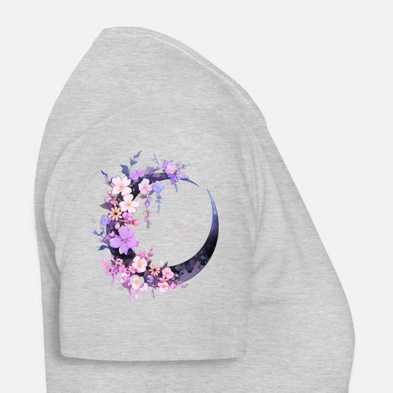 Moon purple Flowers Women's T-Shirt