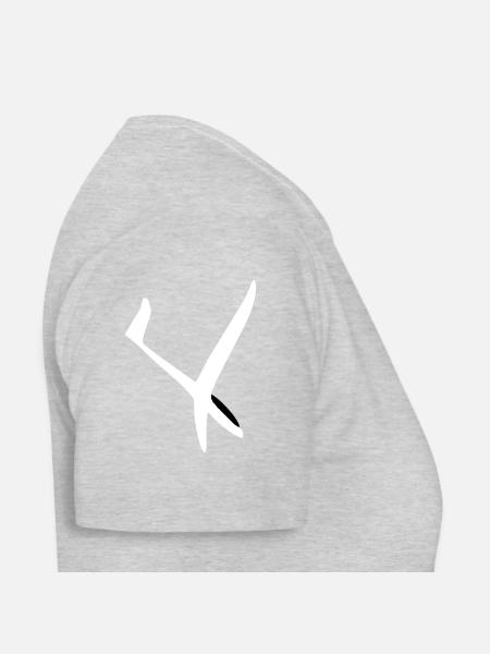 Segelflugzeug Segelfliegen Segelflug Segelflieger - Frauen T-Shirt - Grau meliert - Rechts