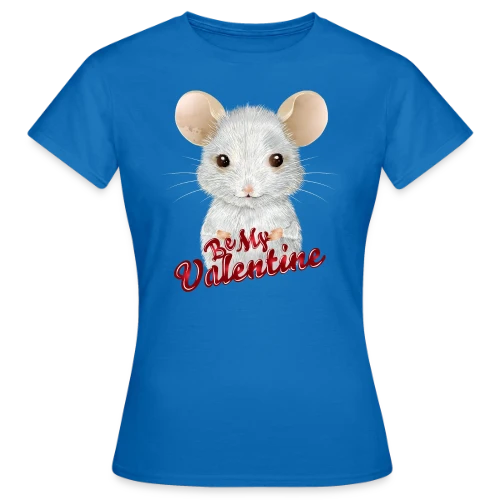 Adorable Souris Blanche de la Saint-Valentin - T-shirt Femme