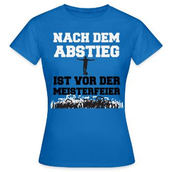 Football, descente - célébration du championnat, Bundesliga - T-shirt Femme - bleu royal - Devant - AI Model Female 172 dark (172cm)