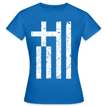 Grèce Pavillon - T-shirt Femme - bleu royal - Devant - AI Model Female 172 dark (172cm)