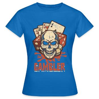 Jeu de poker Joueurs de poker Joueurs de poker - T-shirt Femme - bleu royal - Devant - AI Model Female 172 dark (172cm)