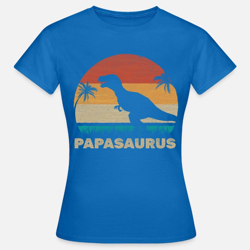 PapaSaurus T-Rex Daddy Dinosaurier Passende - Dame-T-shirt - royalblå
