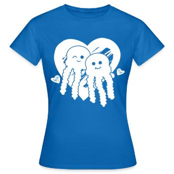 Méduse Cœur Méduse Coeur Méduse Méduse Méduse - T-shirt Femme - bleu royal - Devant - AI Model Female 172 dark (172cm)