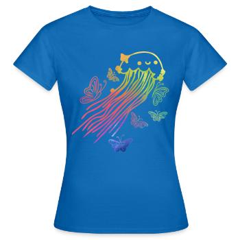 Méduses Papillons Méduses Amoureux Méduses Méduses - T-shirt Femme - bleu royal - Devant - AI Model Female 172 dark (172cm)