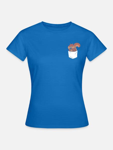 Eichhörnchen Lustiges Eichhörnchen-Tasche - Frauen T-Shirt - Royalblau