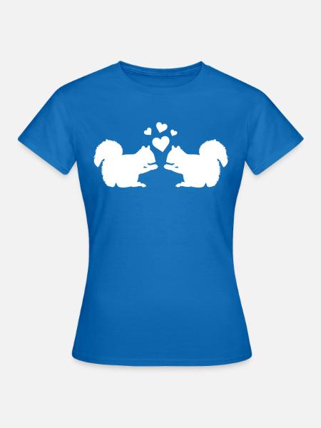 Eichhörnchen Herz Eichhörnchen Liebhaber - Frauen T-Shirt - Royalblau