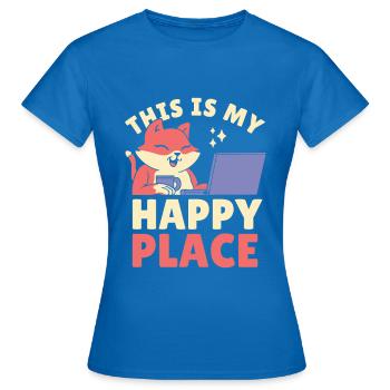 Das ist mein glücklicher Ort - Frauen T-Shirt - Royalblau - Vorne - AI Model Female 172 dark (172cm)