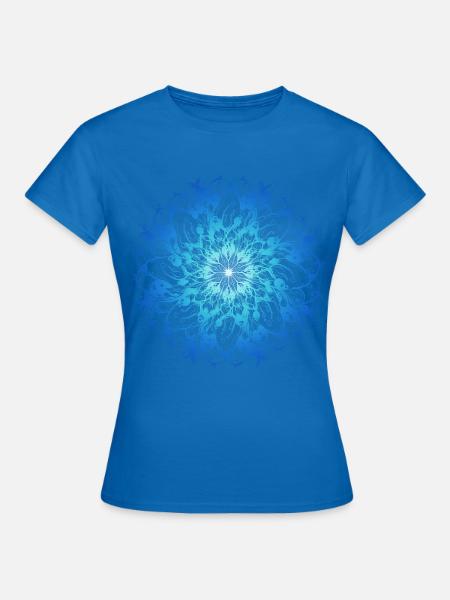 Ozean Mandala - Frauen T-Shirt - Royalblau