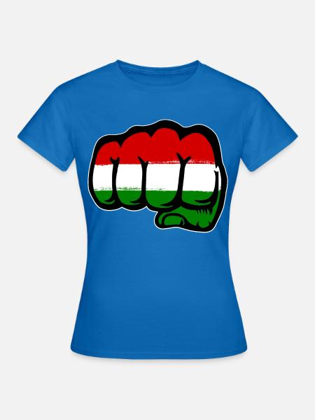 Ungarn Flagge Hand Faust - Frauen T-Shirt - Royalblau